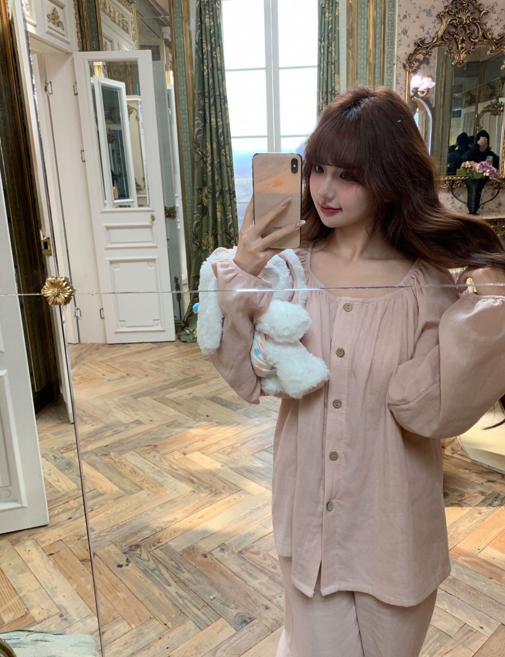 Breathable pajamas pure cotton cardigan for women