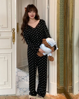 Long sleeve homewear pajamas modal long pants for women