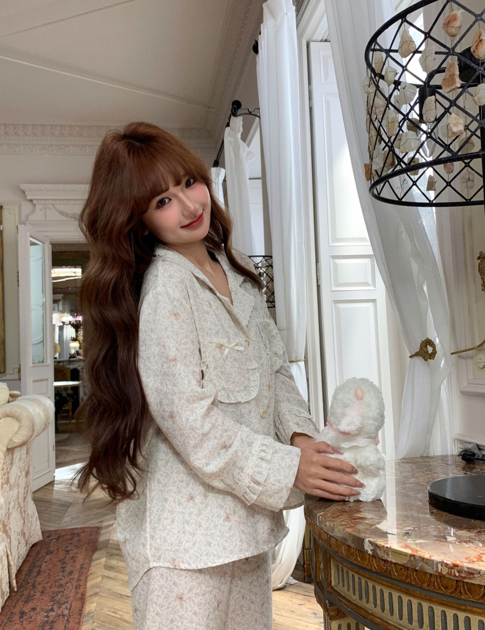 Simple long pants pure cotton pajamas for women