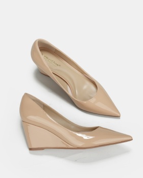 Patent leather low simple shoes for women