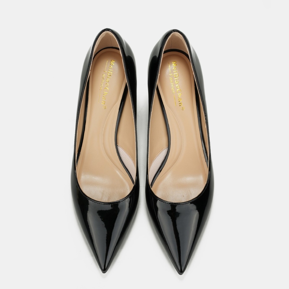 Patent leather low simple shoes for women