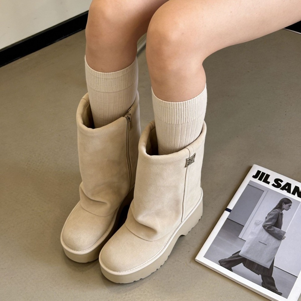 Plus velvet winter fold snow boots thermal cotton boots