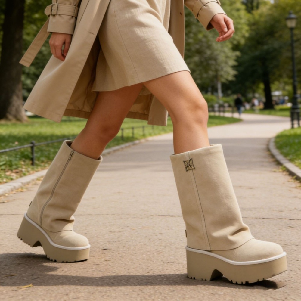 Plus velvet winter fold snow boots thermal cotton boots