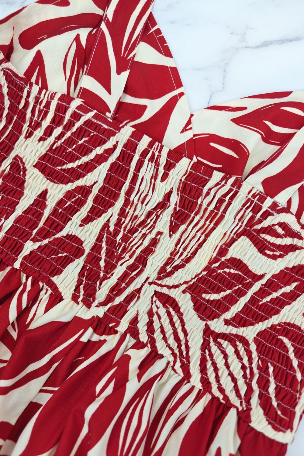 A-line elegant printing vacation Casual dress for women