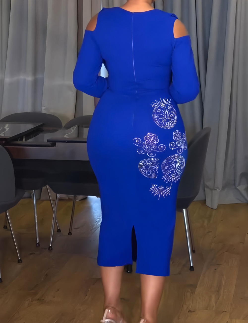 Slim elegant long sleeve dress for women