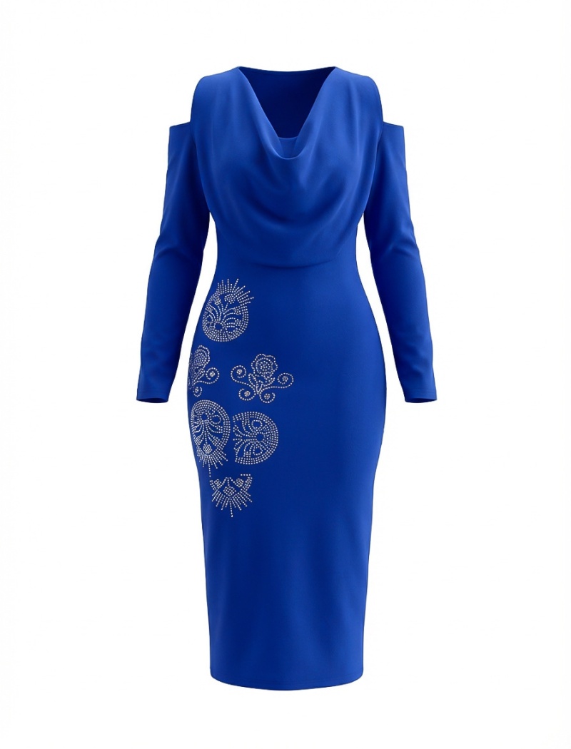 Slim elegant long sleeve dress for women