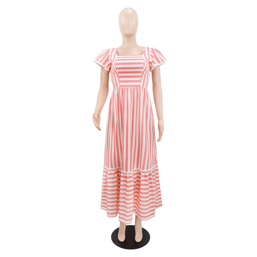 A-line lace European style Casual short sleeve dress