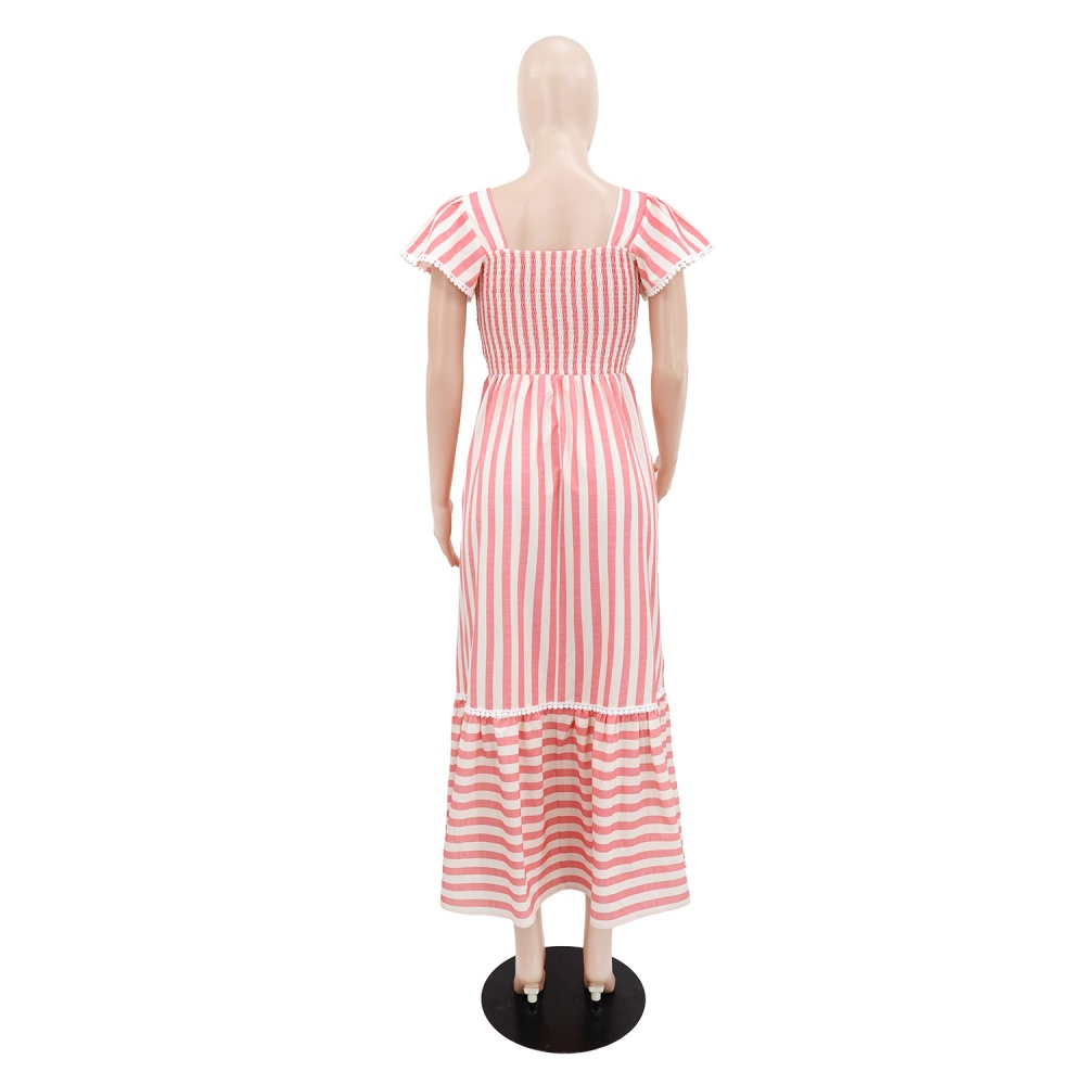 A-line lace European style Casual short sleeve dress