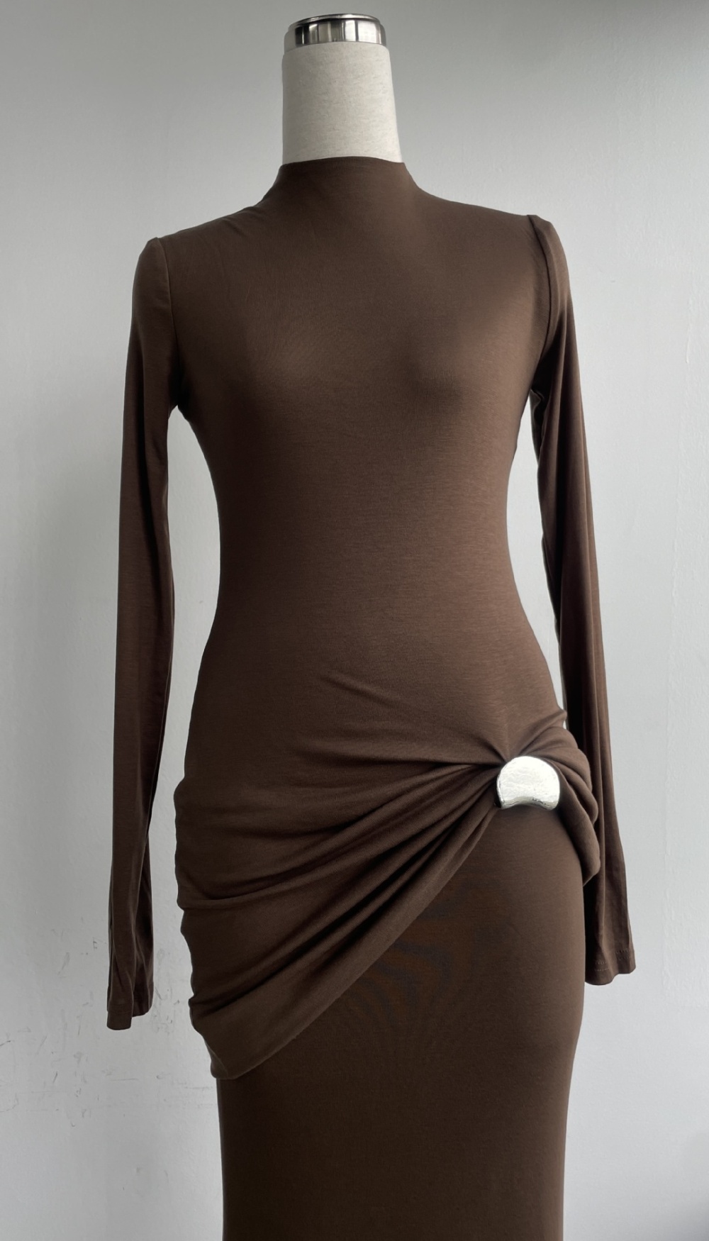 Long sleeve mermaid mopping niche pure chouzhe dress