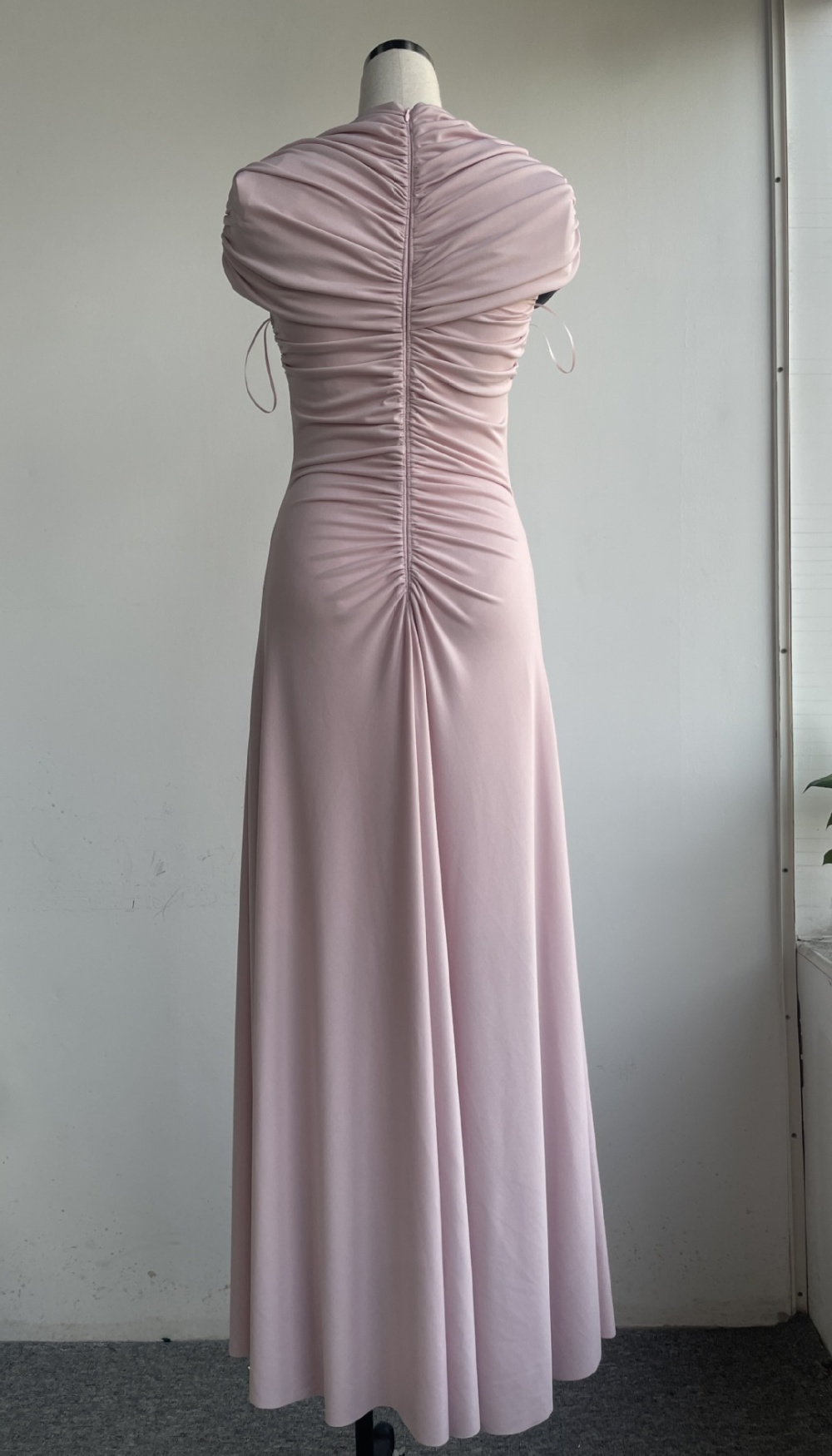 Slim vacation green long dress ladies summer dress