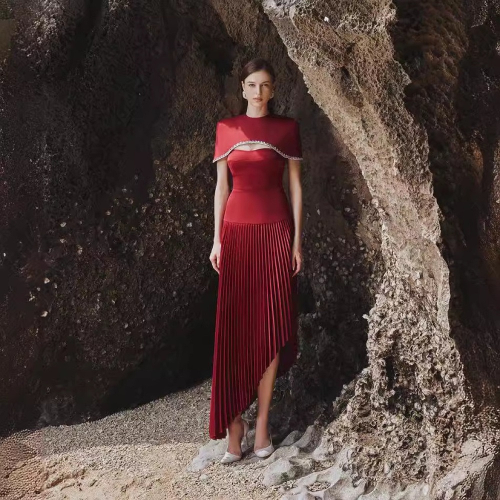 Banquet dress beading formal dress 2pcs set for women