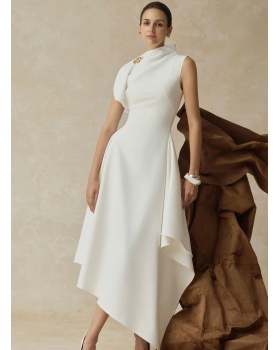 Light pinched waist formal dress long elegant dress