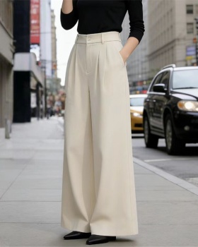 Slim wide leg pants suit pants for women