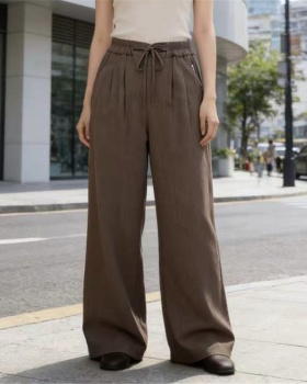 Drape wide leg pants high waist casual pants for women