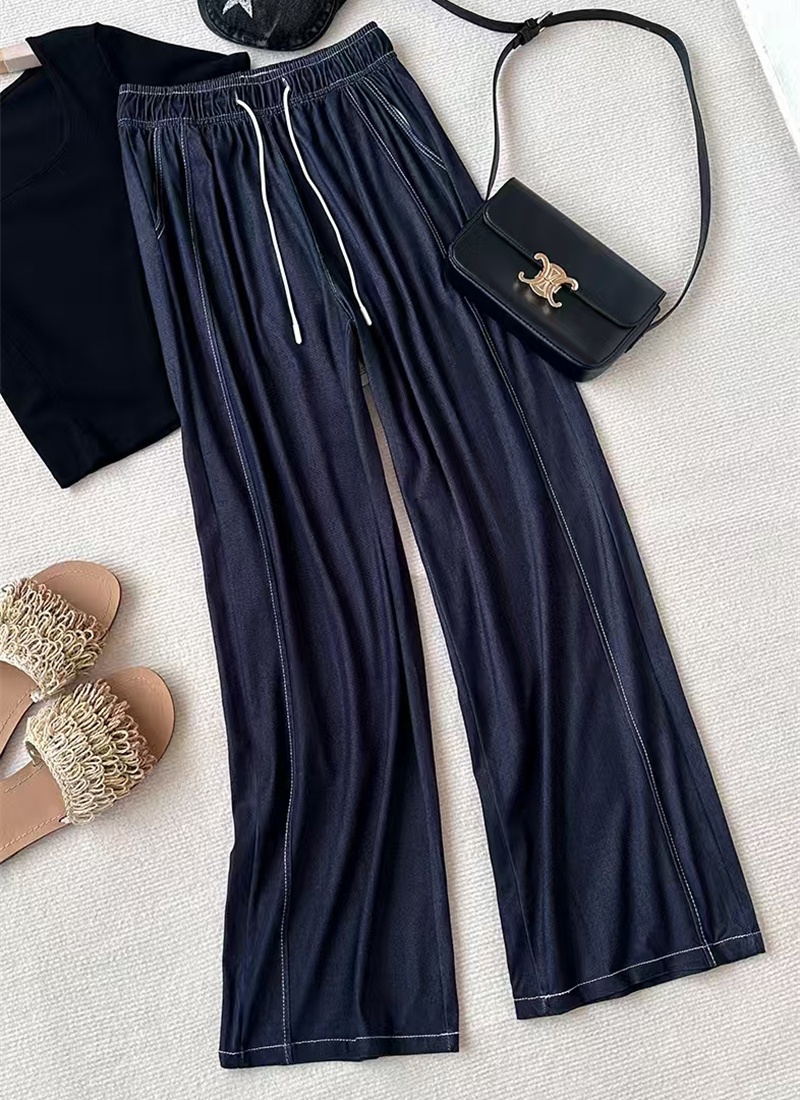 Slim long pants splice casual pants for women