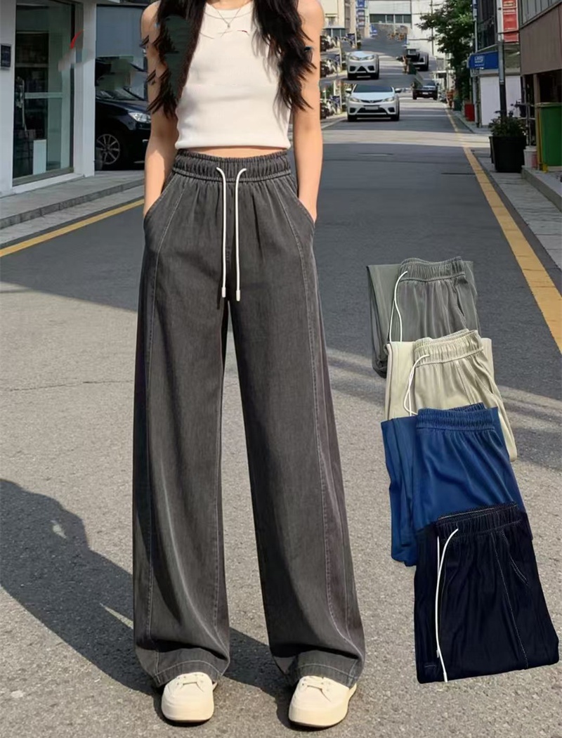 Slim long pants splice casual pants for women