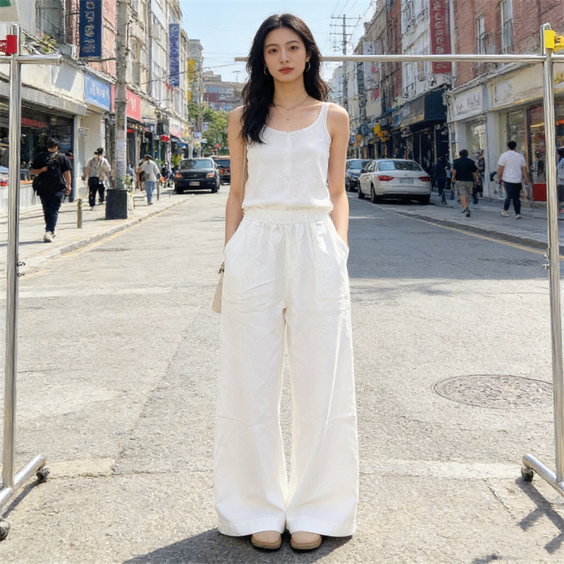 Fashion elastic jeans Casual summer long pants