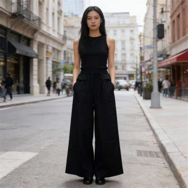 High waist sweatpants wide leg pants for women