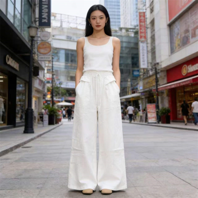 High waist sweatpants wide leg pants for women