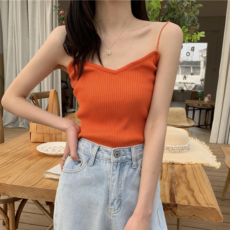 Small sling summer bottoming shirt simple sexy vest for women
