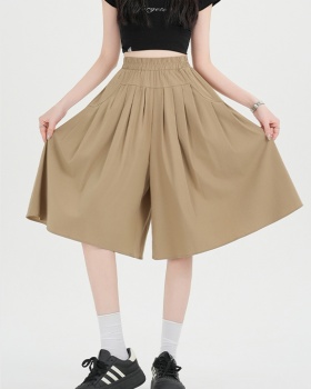 Loose ice silk skirt elastic wide leg pants for women