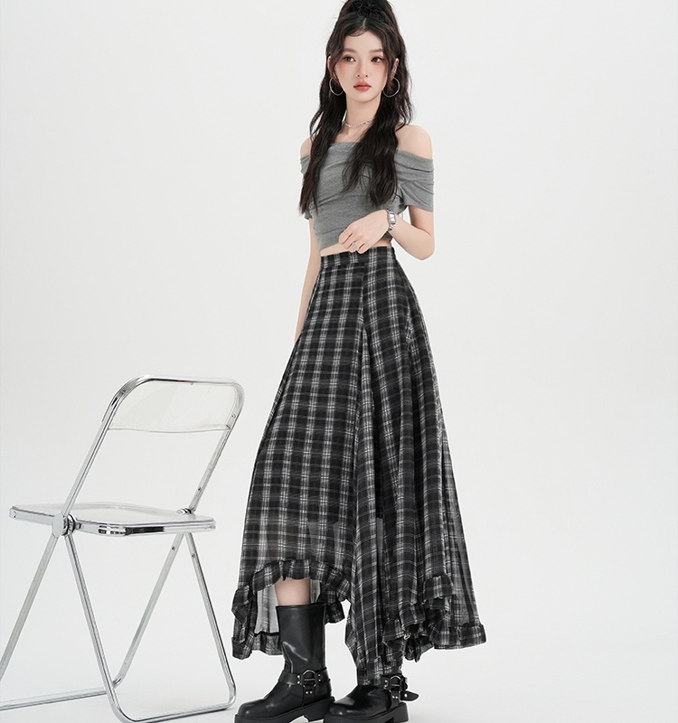 Spring and summer retro skirt vacation long skirt for women
