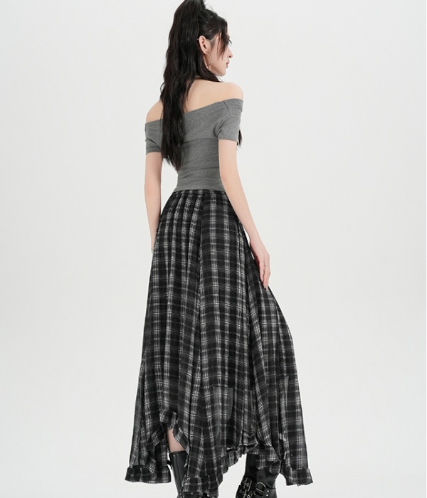 Spring and summer retro skirt vacation long skirt for women