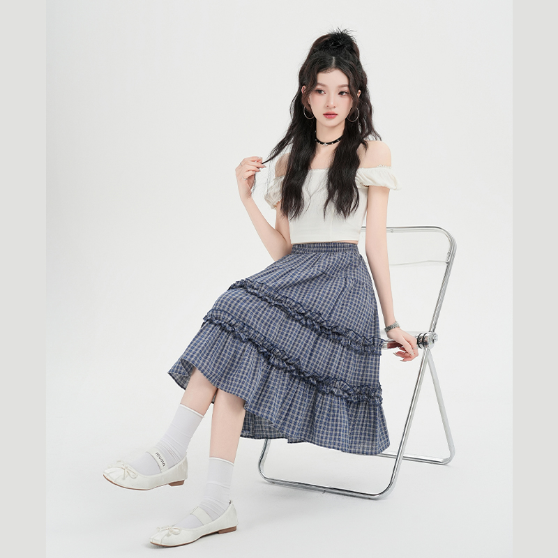 Spring and summer short skirt A-line skirt