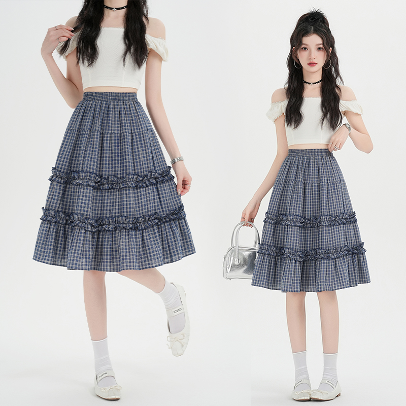 Spring and summer short skirt A-line skirt