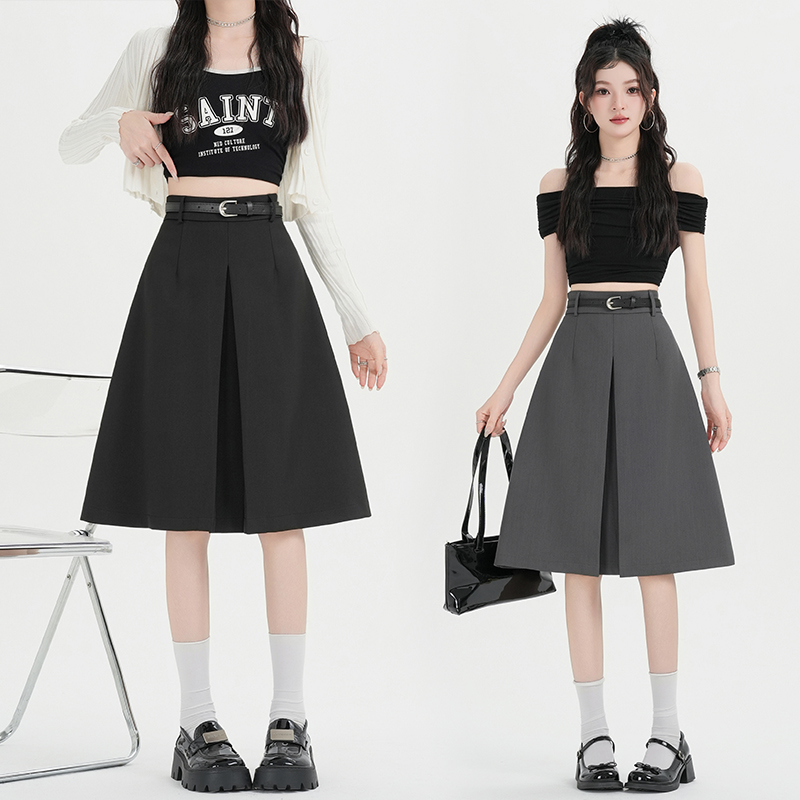 High waist skirt A-line business suit for women