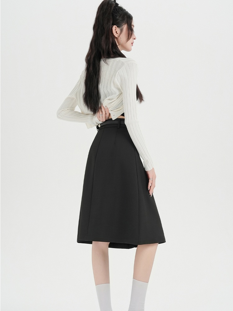 High waist skirt A-line business suit for women