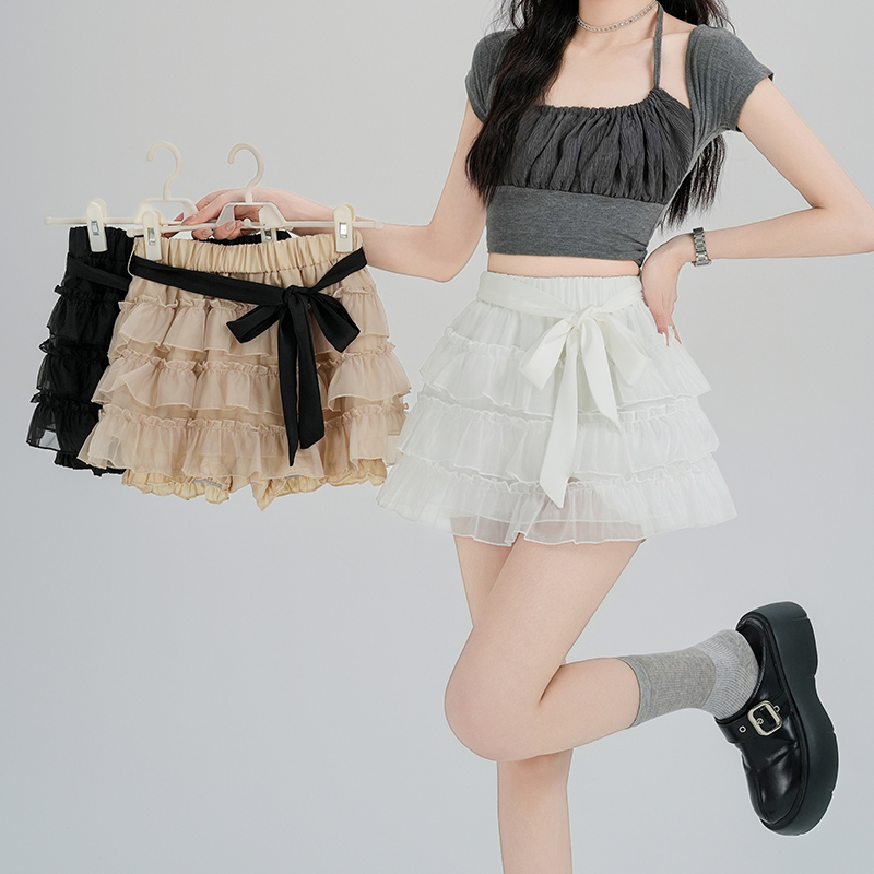 Cake bow short skirt sweet style skirt for women