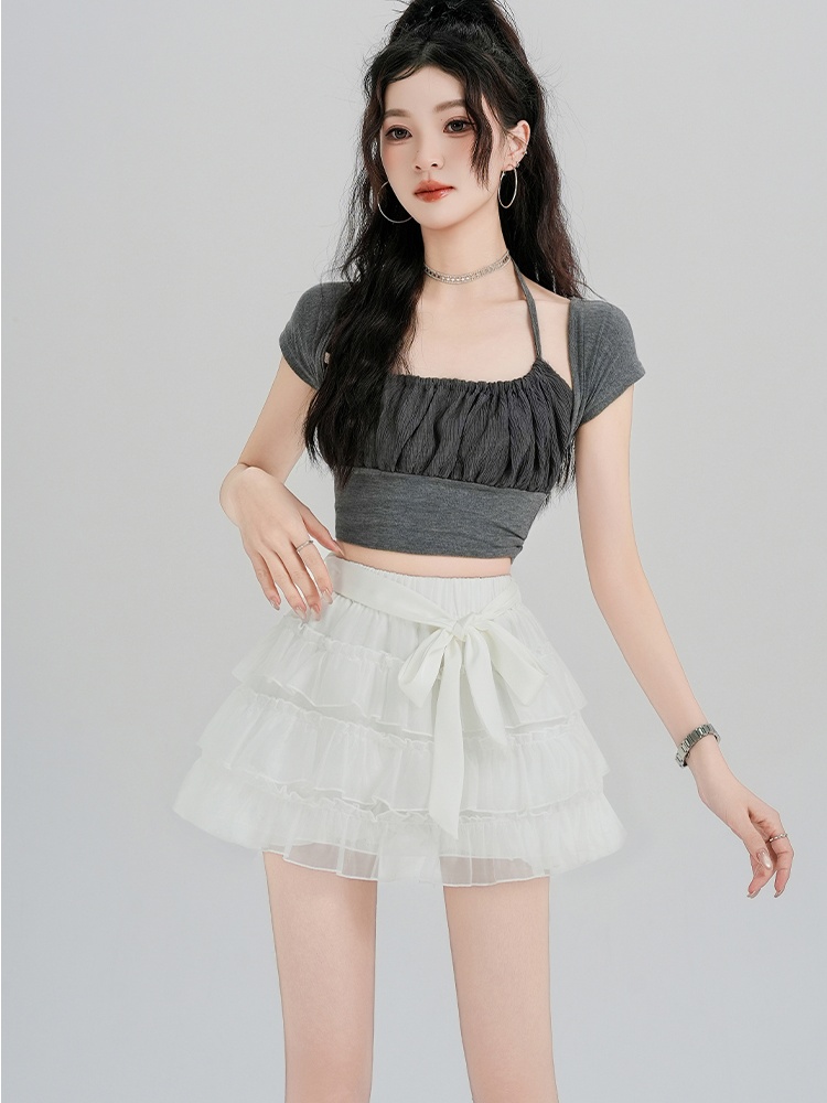Cake bow short skirt sweet style skirt for women