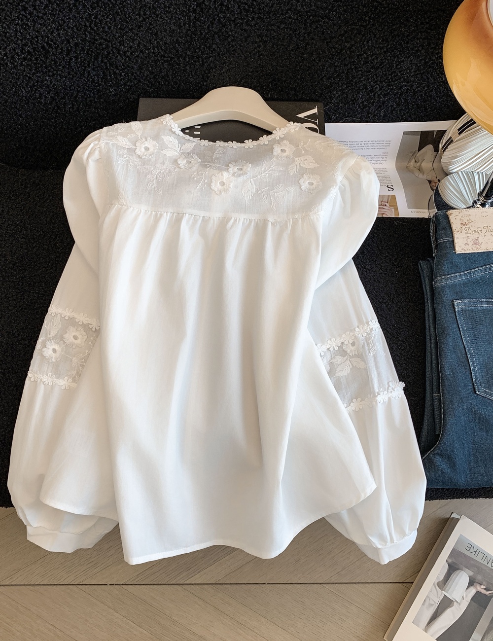 Korean style unique tops loose spring shirt for women