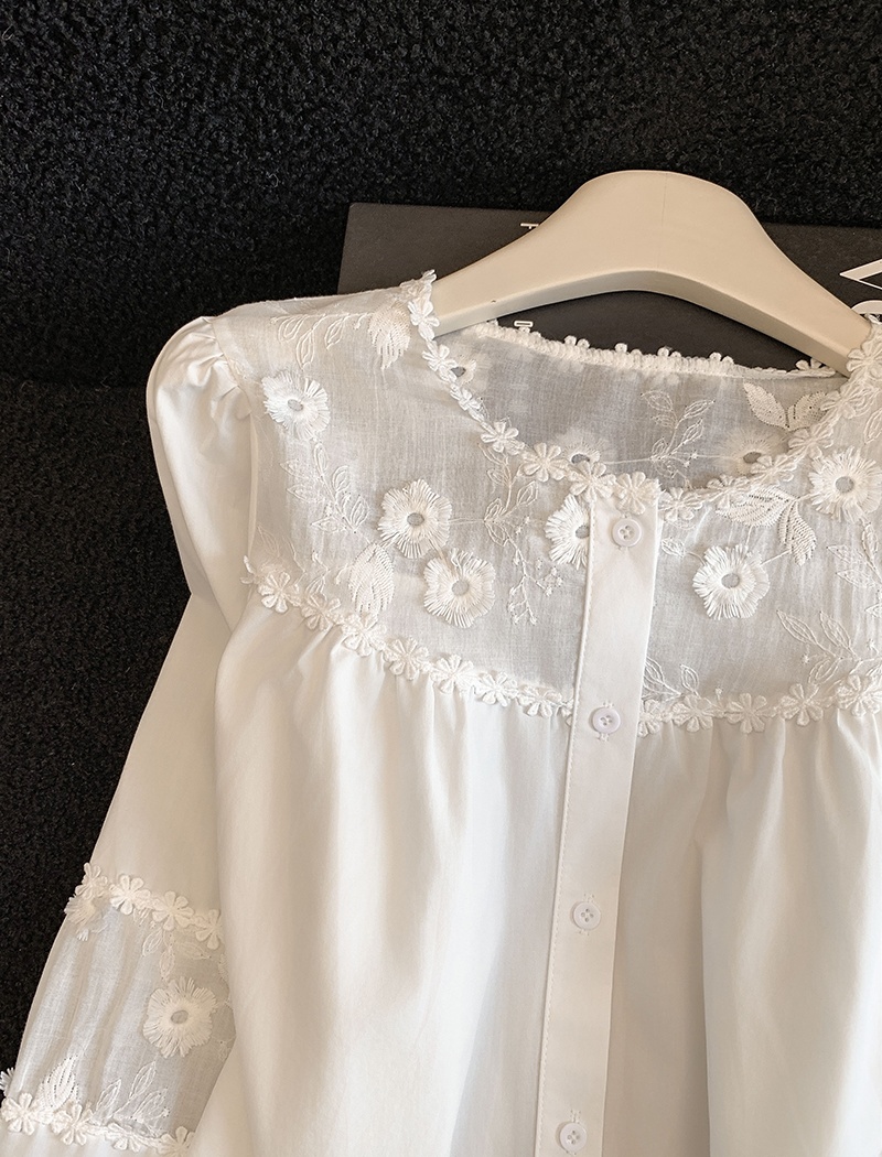 Korean style unique tops loose spring shirt for women