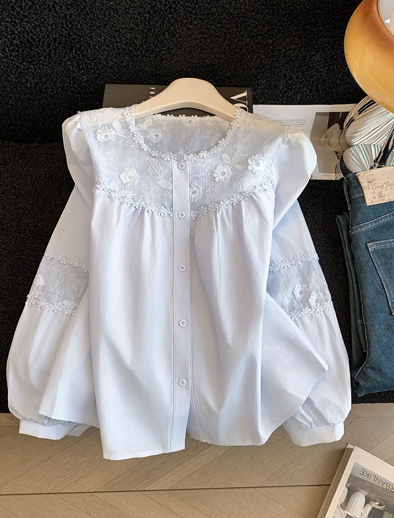 Korean style unique tops loose spring shirt for women