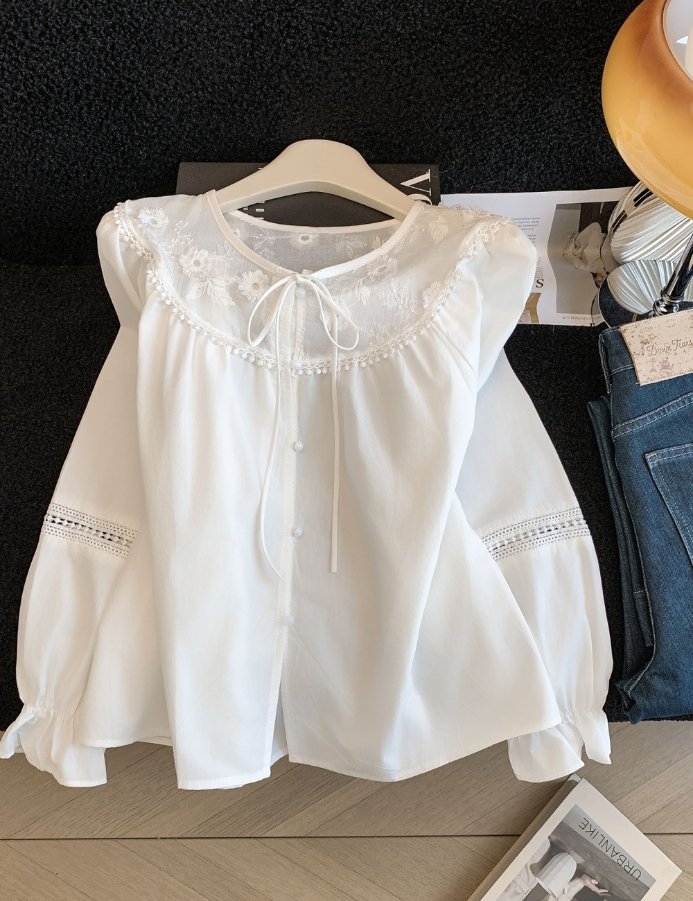 Show young frenum shirt white tops for women