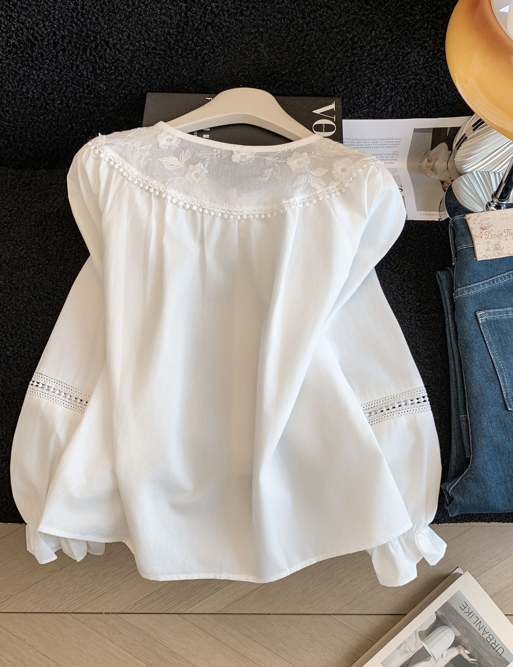 Show young frenum shirt white tops for women