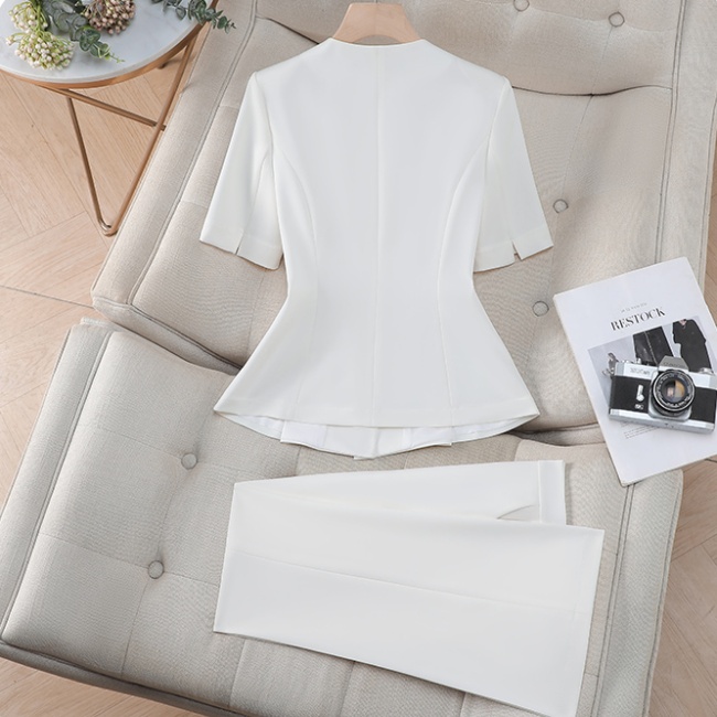 Summer thin business suit profession coat a set
