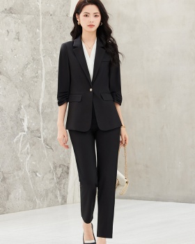 Summer business suit thin suit pants a set for women