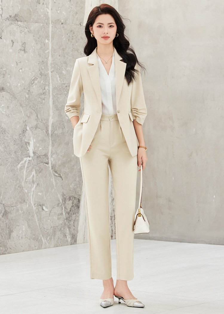 Summer business suit thin suit pants a set for women