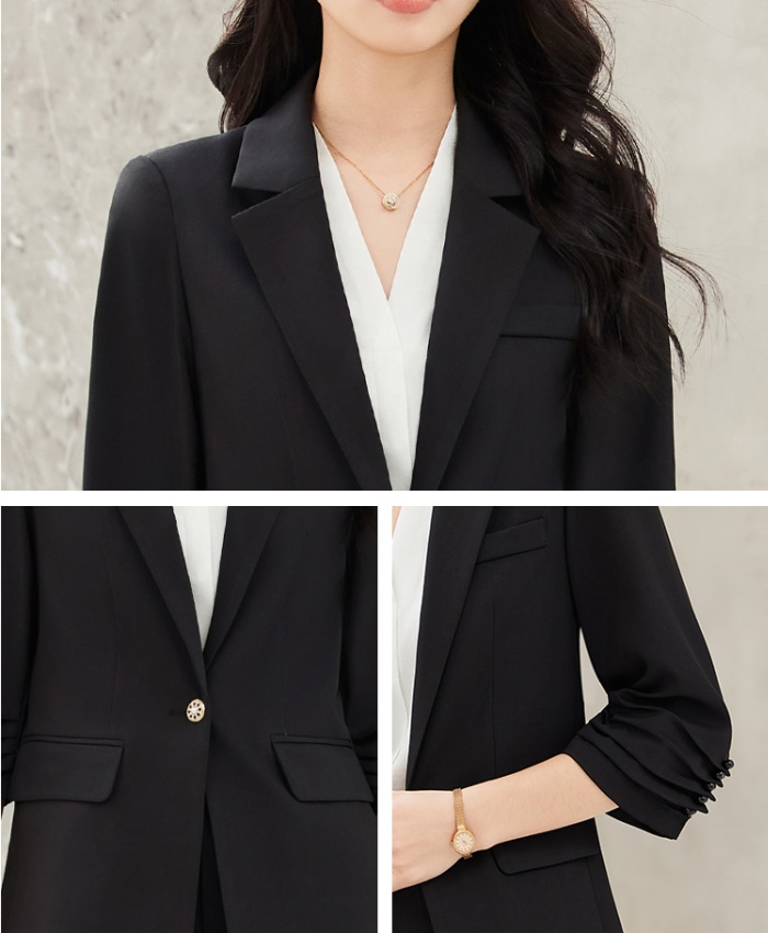 Summer business suit thin suit pants a set for women