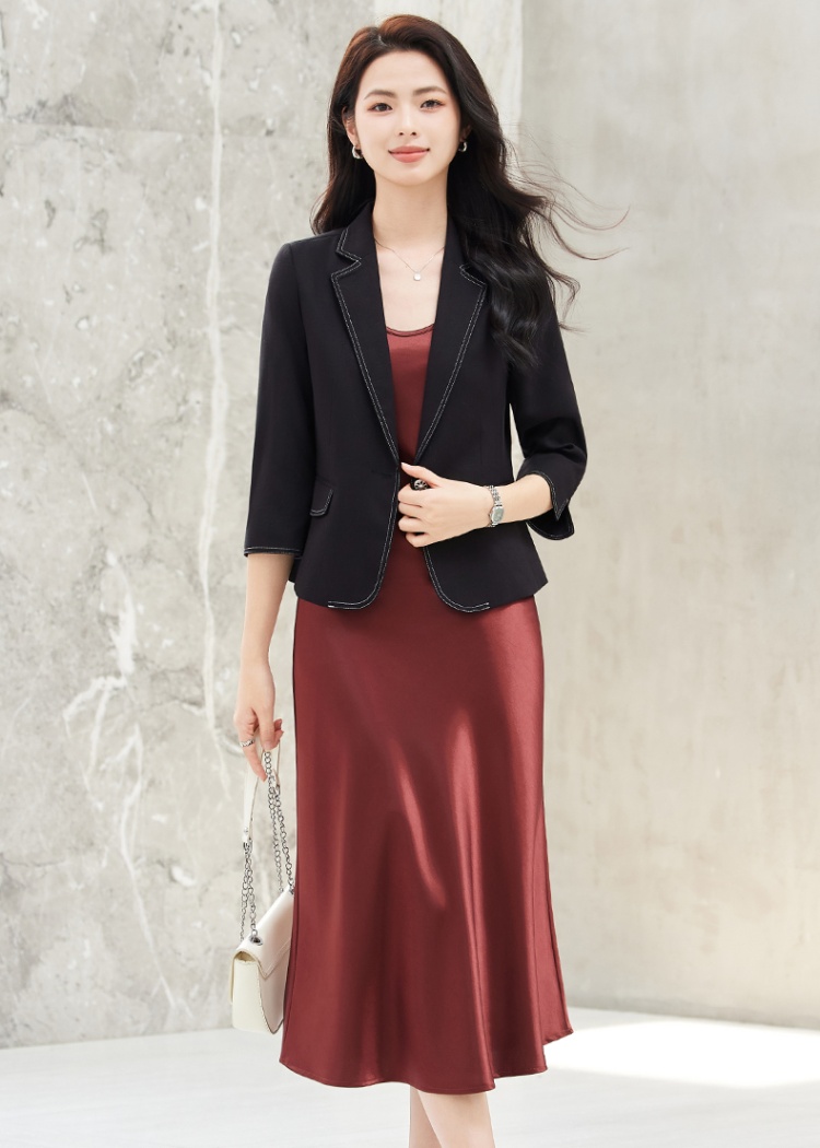 Thin profession coat summer dress a set