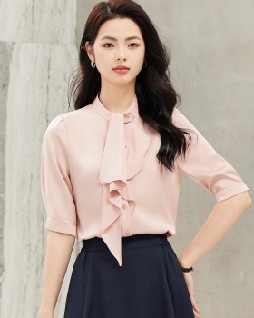 Summer streamer thin profession bow shirt