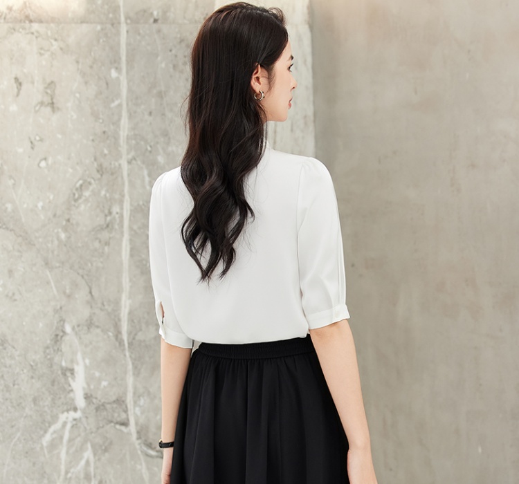 Summer streamer thin profession bow shirt