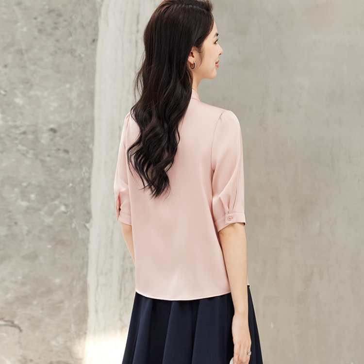 Summer streamer thin profession bow shirt