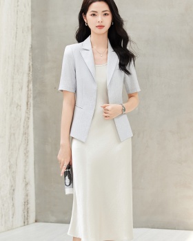Summer thin business suit profession dress a set