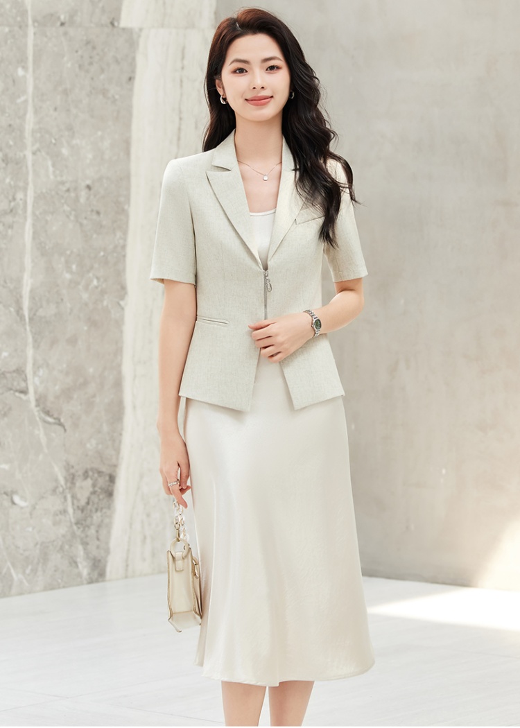Summer thin business suit profession dress a set