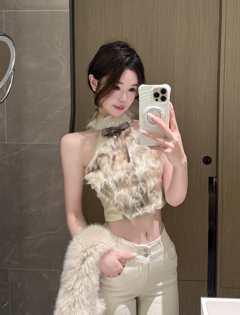 Splice bow bottoming halter tops elmo sling spicegirl vest