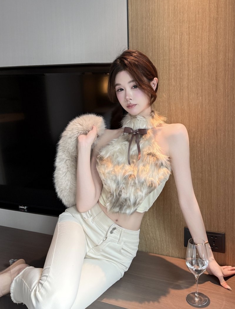 Splice bow bottoming halter tops elmo sling spicegirl vest